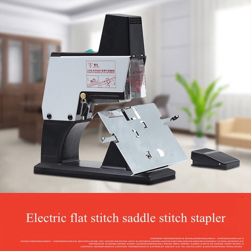 

Electric Text Saddle Stitch Binding Machine Center Seam Stapler Heavy Duty Fully Automatic Flat Stitch Saddle Stapler ST-105