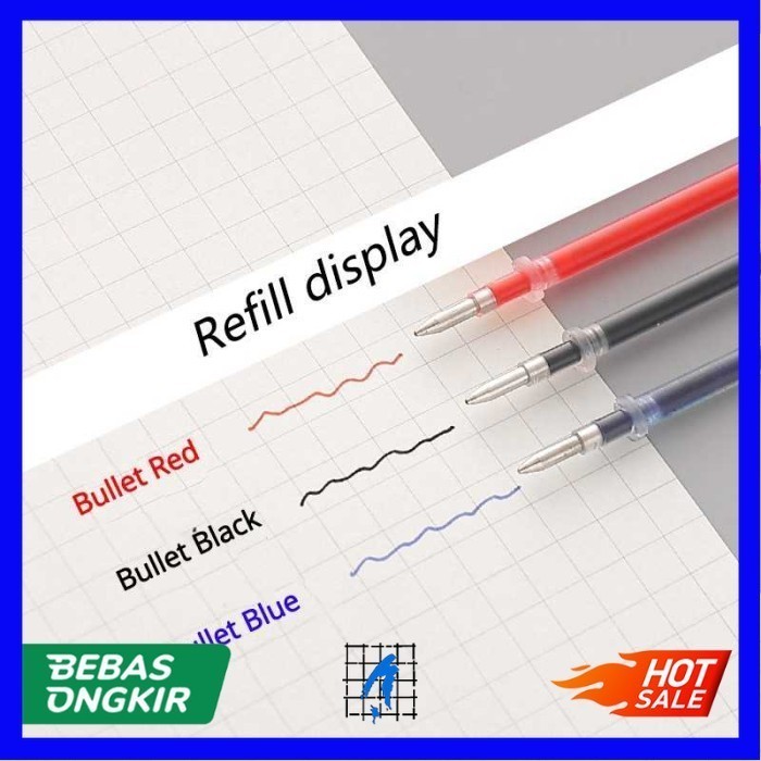 

Pulpen Gel 0.5mm 3PCS + 20PCS Isi Ulang Tinta Refill