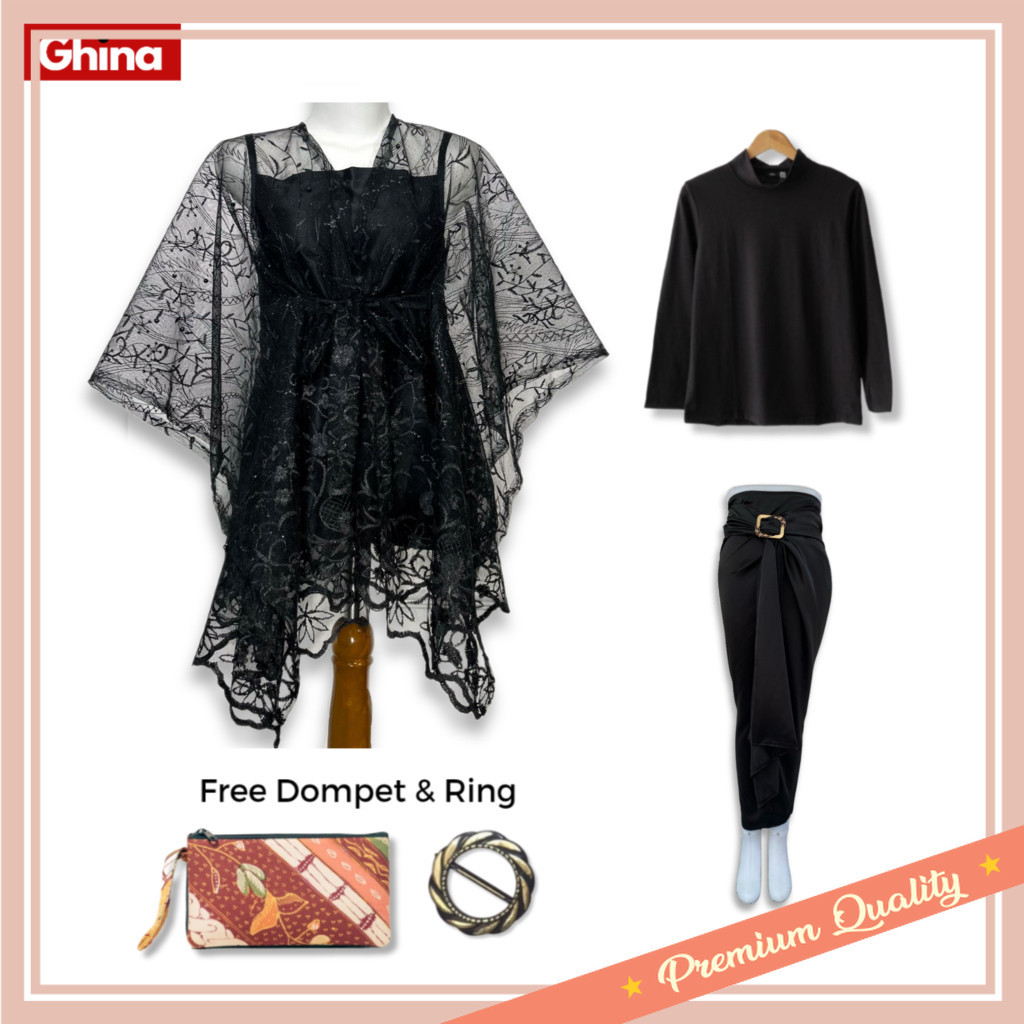Kebaya buat Wedding kondangan Modern Remaja Murah / [PAKET 5IN1] Baju OneSet Kondangan Kekinian Keba