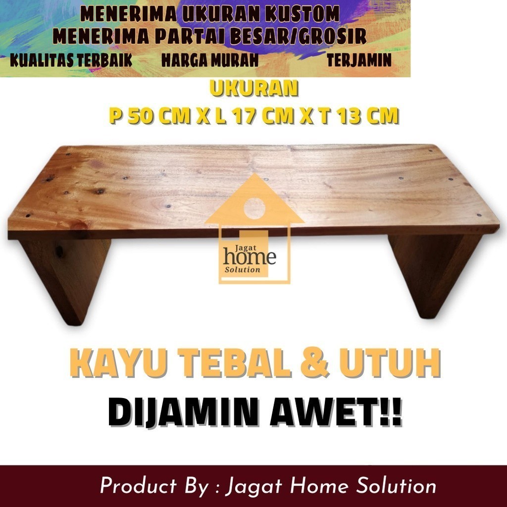 Promo Dingklik Panjang 50 Cm x 17 Cm x 13 Cm Jojodog Jengkok Kursi Jongkok Dingklik Kayu Bisa Custom