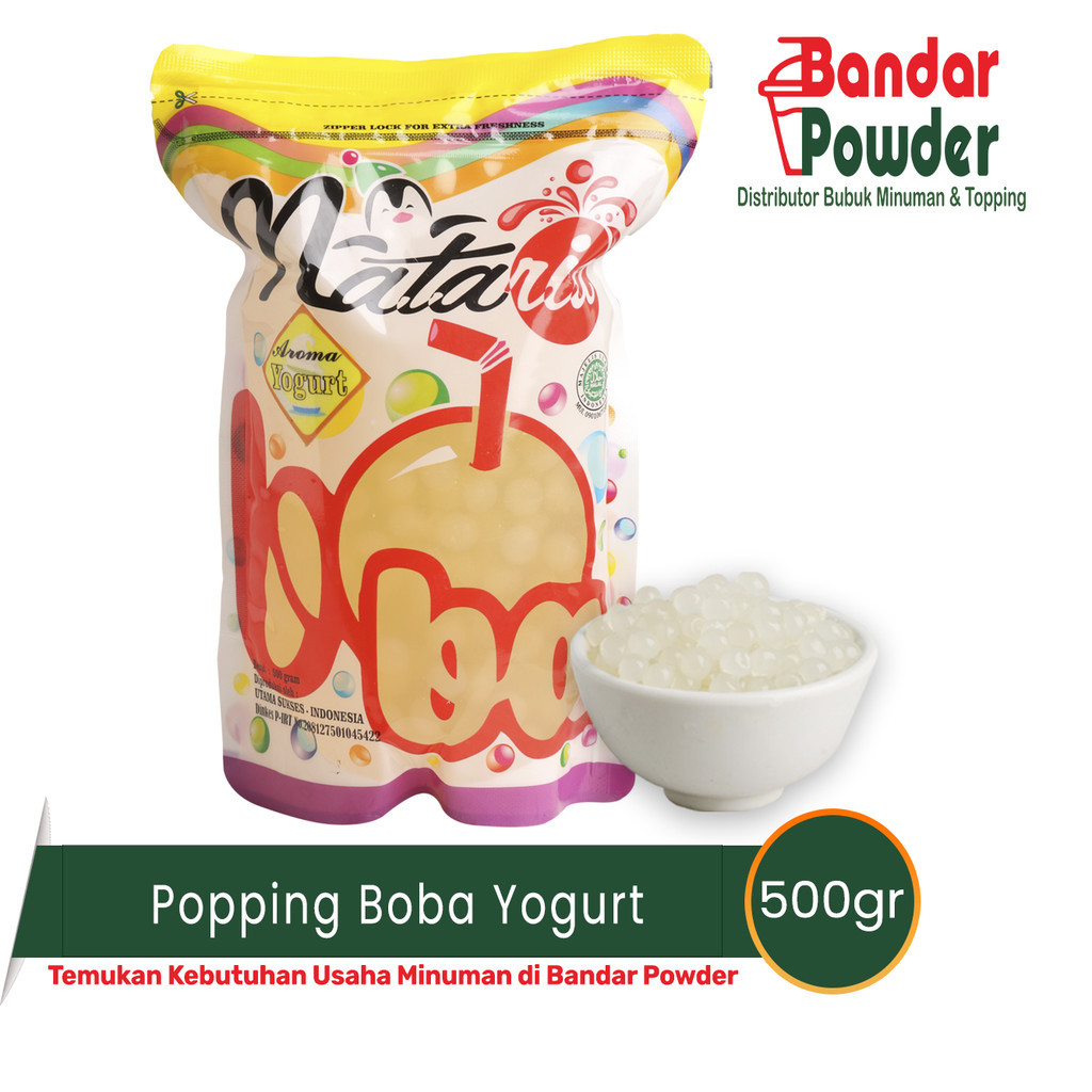 

Popping Boba Yogurt 500gr - Poping Jelly Nataria - Bandar Powder