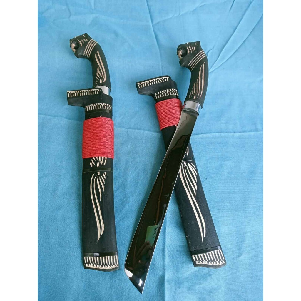 GOLOK ukiran  MACAN TEBANG BAMBU ASLI BANTEN