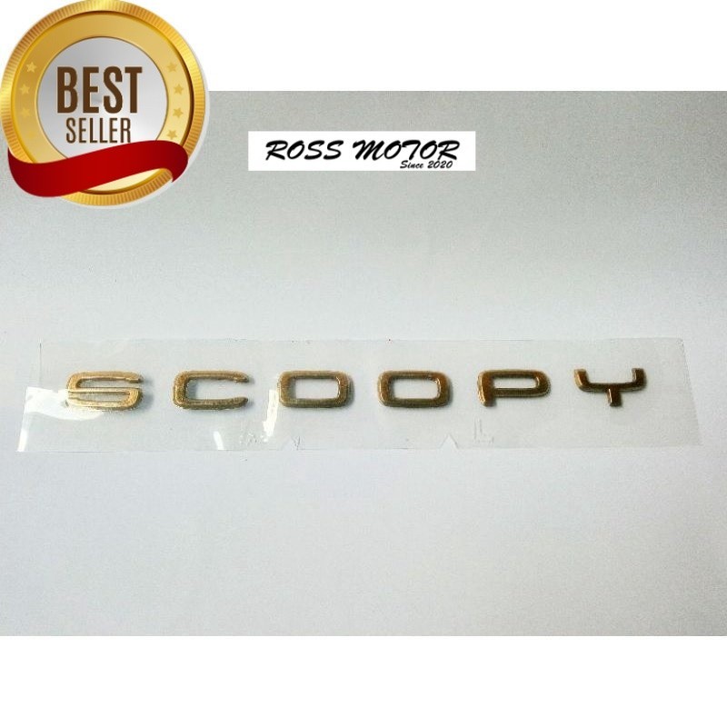 Emblem Scoopy New 2021 prestige Ori Kode K2F warna Gold Original Asli Kualitas Terbaik Termurah  Sti