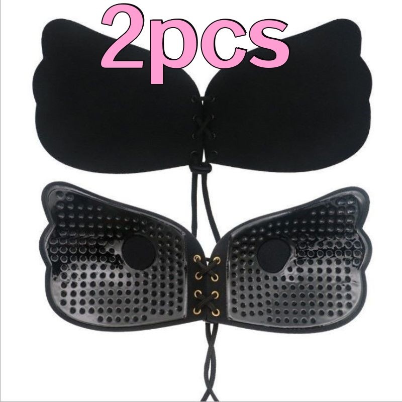 

2 Unit Bra Silikon Wanita Bra Wings Strapless Bra Lingerie Tidak Kawat Tidak Tali Bra Magic Bra Ukuran C