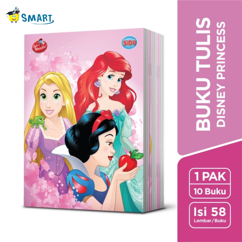 

(1PAK: 10 BUKU) SIDU BUKU TULIS 58 ISI 10BUKU PRINCESS / BUKU TULIS SIDU 58 1 PAK ISI 10BUKU (1BUKU ISI 58LBR)