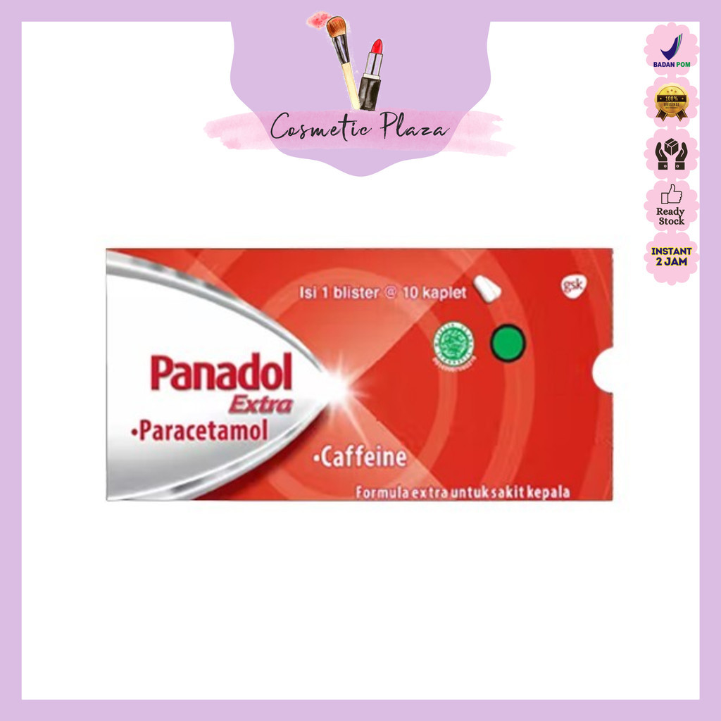 PANADOL Extra Obat Sakit Kepala dan PANADOL Hijau Obat Flu & Batuk 1 Blister isi 10 Tablet