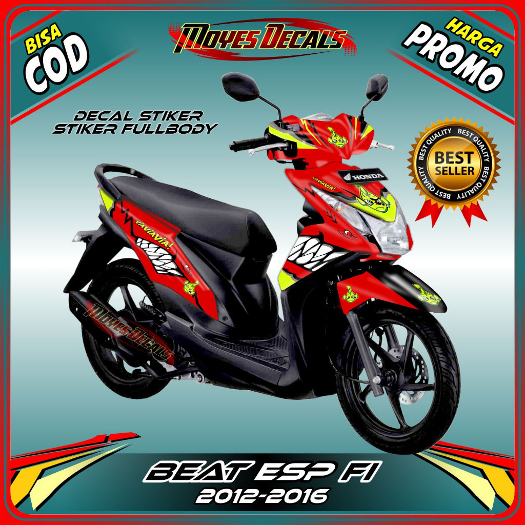 Decal Beat Fi 2013 Full Body - Stiker Motor Beat Fi 2014 Full Body Shark