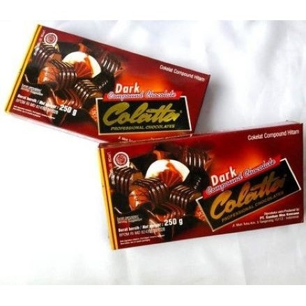 

COLATTA Coklat Batangan Compound Dark Chocolate Bar Cokelat Hitam 250 gram Bahan Kue & Minuman