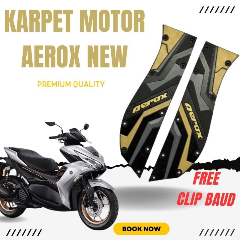 Karpet Motor AEROX NEW Tahun pembuatan 2020 - 2024 Pijakan kaki AEROX NEW bahan karet asli Pijakan K