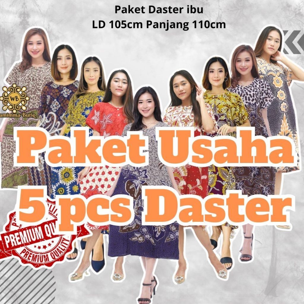 Mutiara Daster Murah 100 Dapat 5 | 100ribu Dapat 5 Daster | Daster Murah | Paket Usaha Daster Murah 