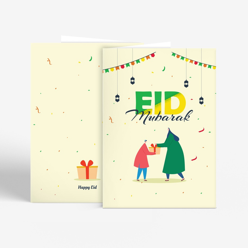 

Kartu Ucapan Vertikal Ukuran A5 Lipat 2 - Edisi Lebaran - Print.OD