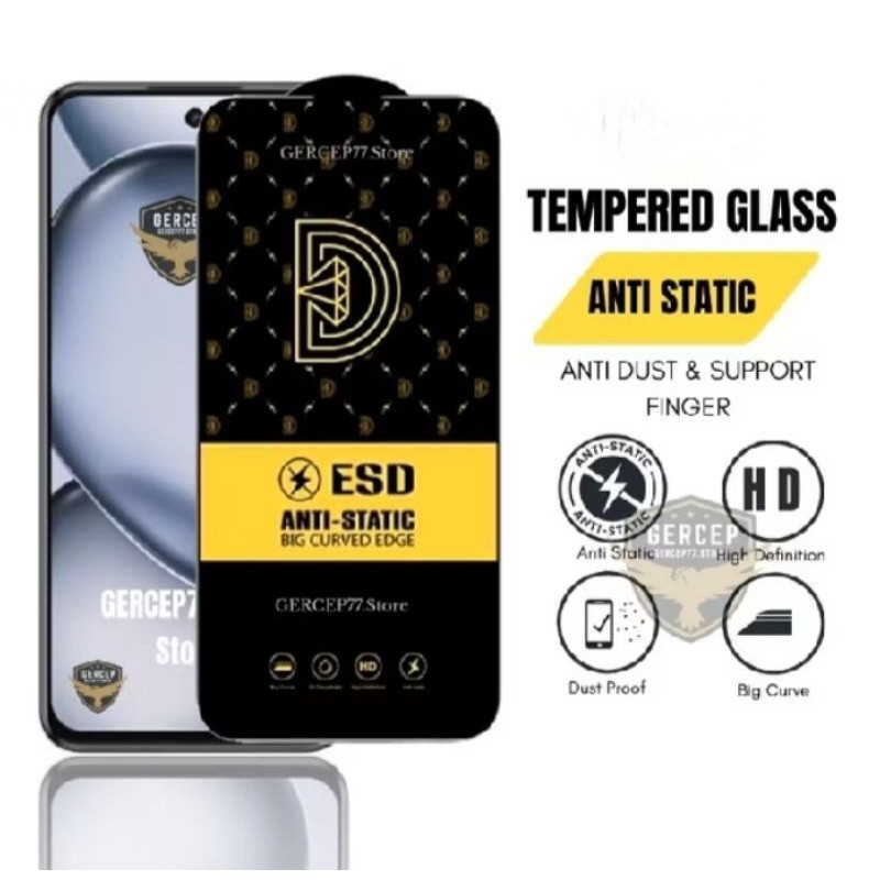 Tempered glass Oppo A15 Anti gores anti statik full layar bahan premium