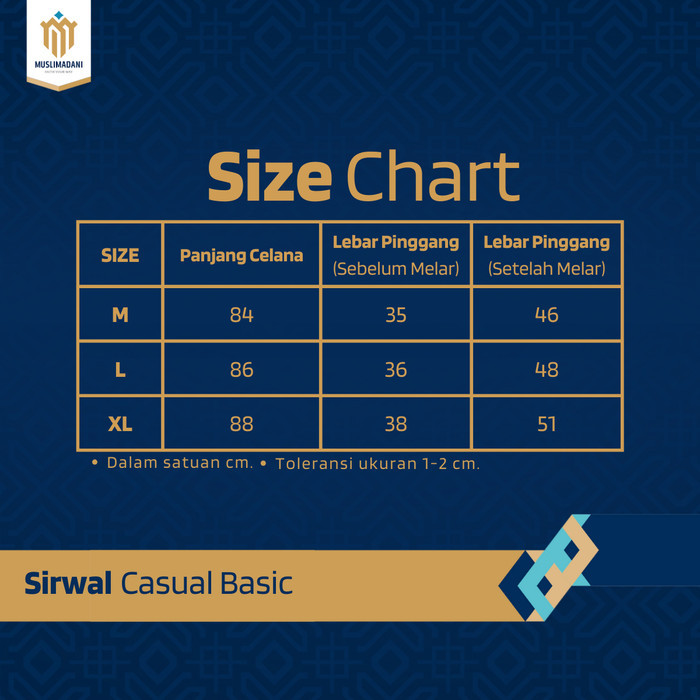 Celana Sirwal SHAFWAN Muslimadani Celana Cingkrang Sirwal Laa Isbal - CARAMEL, L