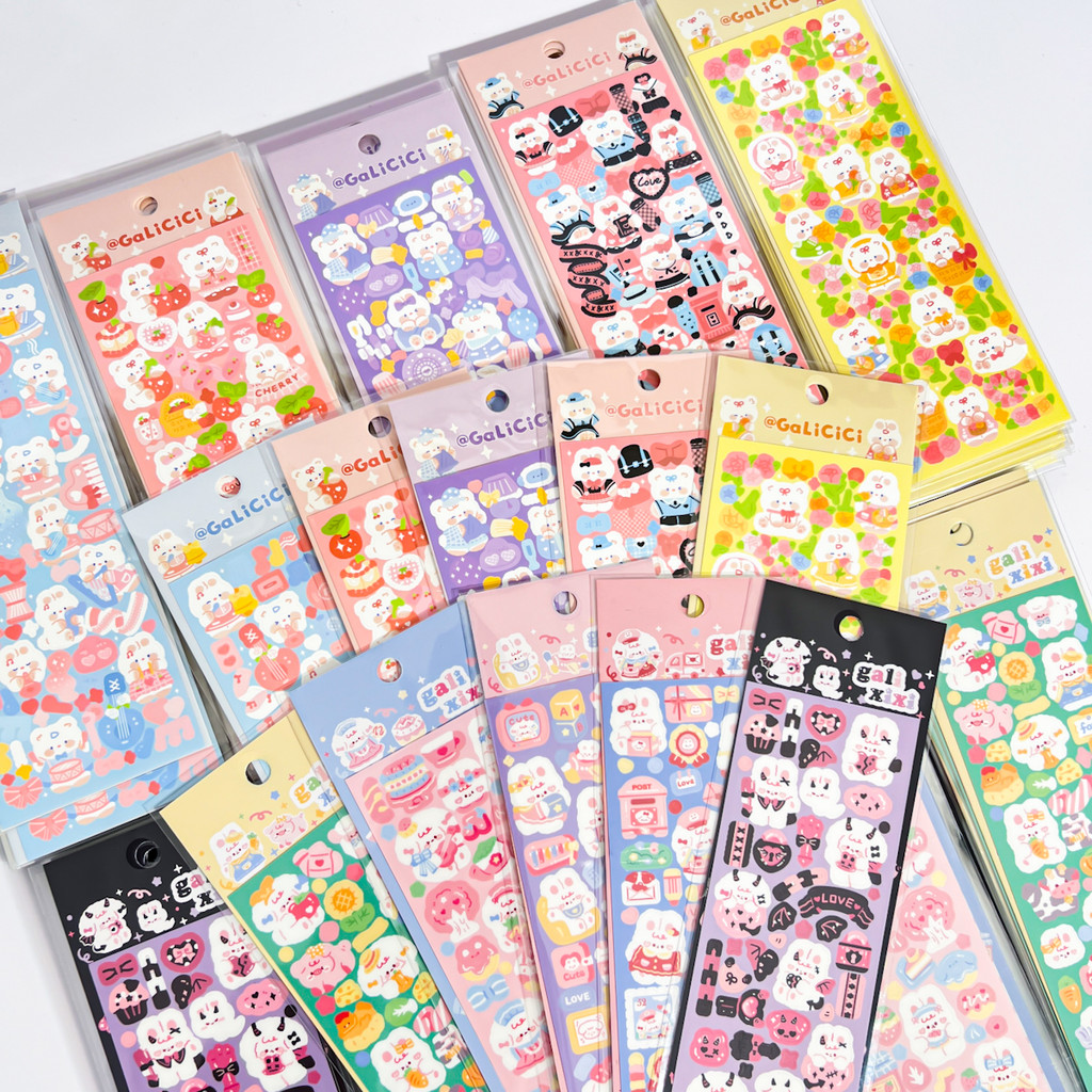 

SKYSONIC BOBO 5pcs/Pack Decorative Stickers Dog Rabbit Journal Scrapbook Kpop Sticker For Postcards Albums DIY Korean Stationery