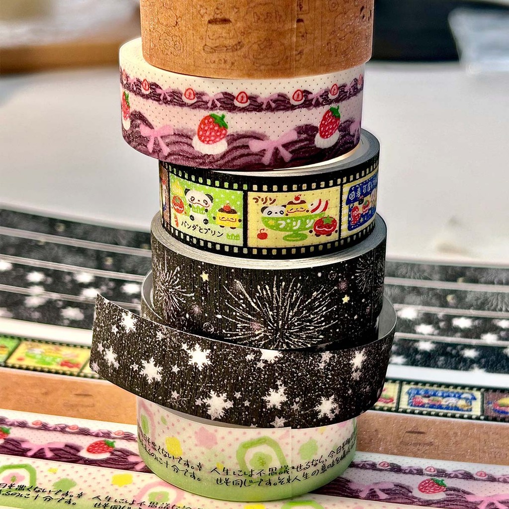 

WAKAWAKA Winter Theme Washi Tape Shiny Fireworks Deco Masking Tapes for Scrapbooking Decal For Arts Diy Crafts Album Journal