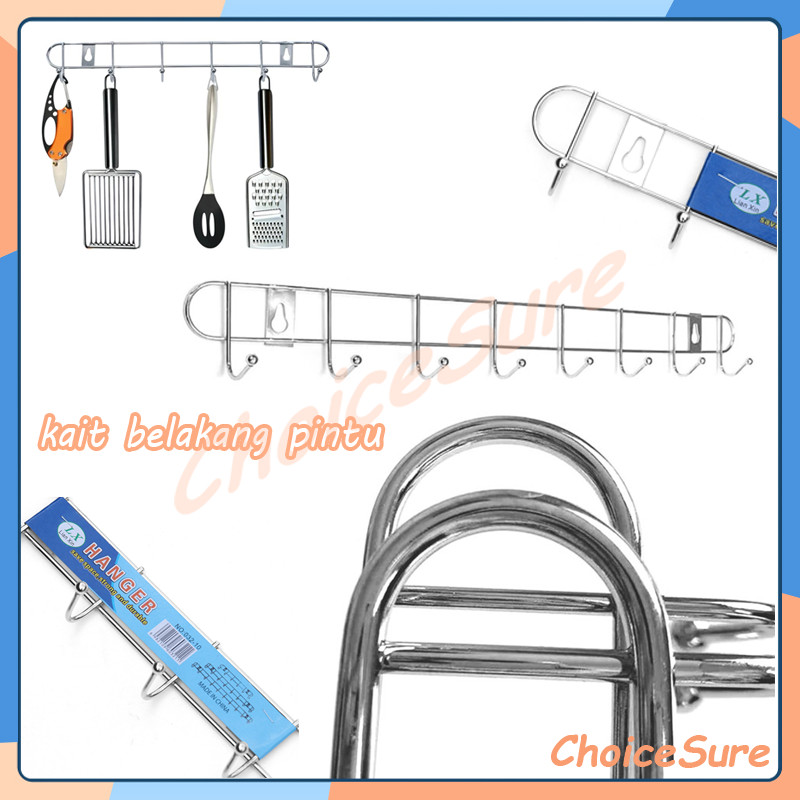 Kapstok/gantungan baju 8 kait/kapstok stainless gantungan baju