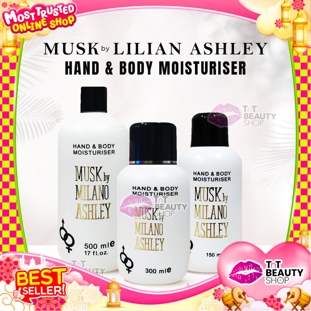 MUSK BY MILANO ASHLEY Hand & Body Lotion Moisturiser - 150ml - 300ml - 500ml - Musk By Milano Ashley