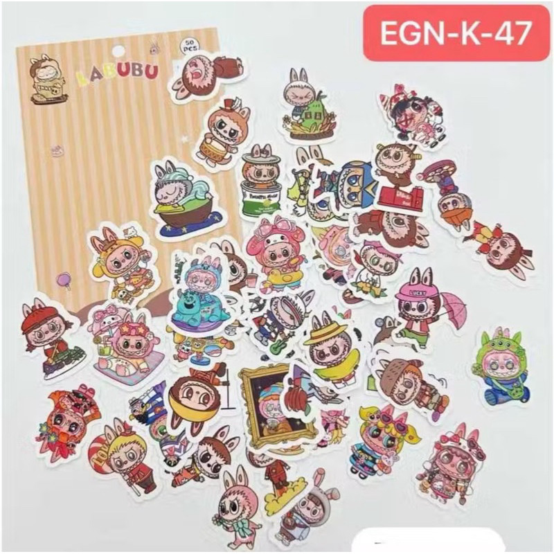 

STIKER LABUBU SPATULA MOMO DRESSUP STICKER KOREA ANTI AIR / MAINAN