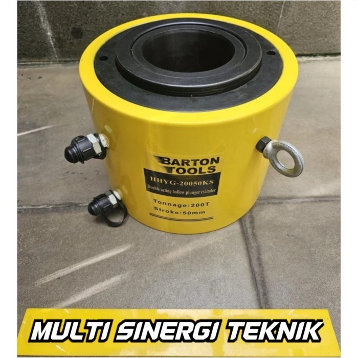 Double 200T 50mm Hollow Plunger Stroke Hydraulic Cylinder BARTON