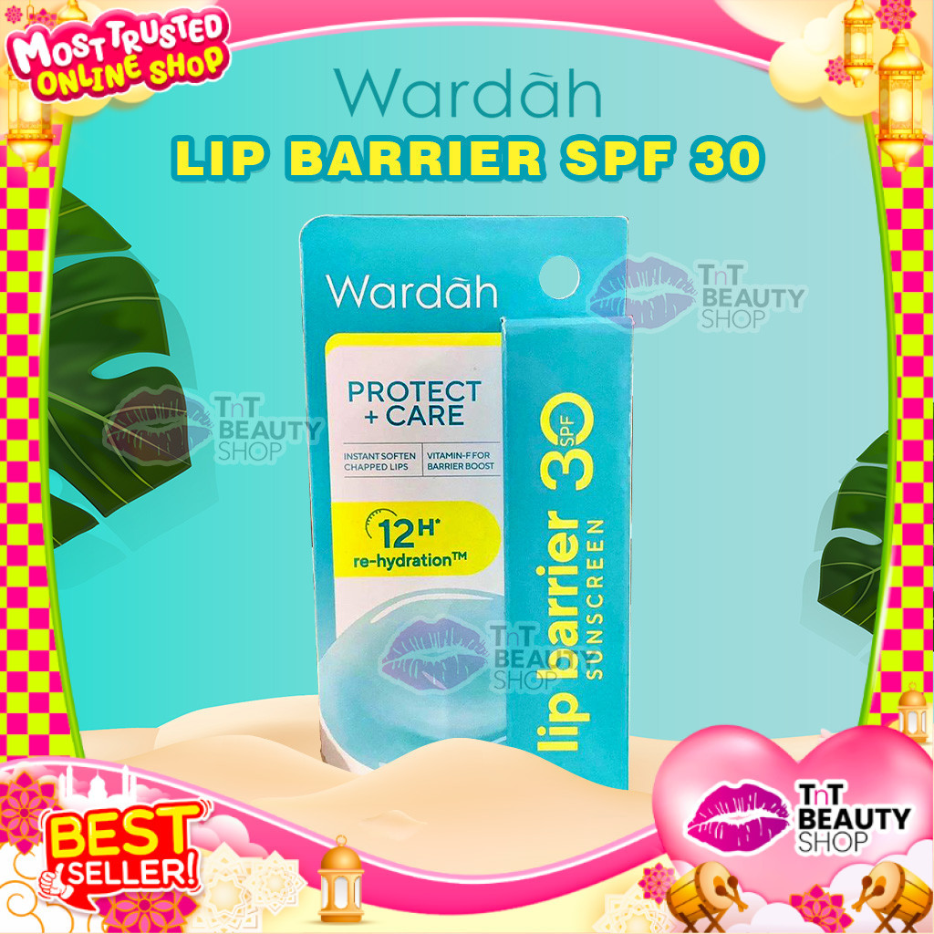 WARDAH Lip Barrier Sunscreen SPF 30 | Pelembab Bibir | Protect + Care Re-Hydration | TnT Beauty Shop