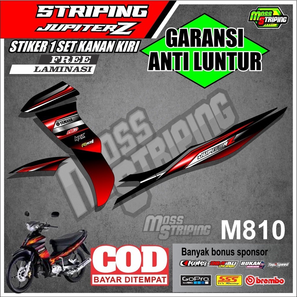 Striping Jupiter Z Lama Burhan- List Variasi Yamaha Jupiter Z Burhan Semi Full Body Motif Keren