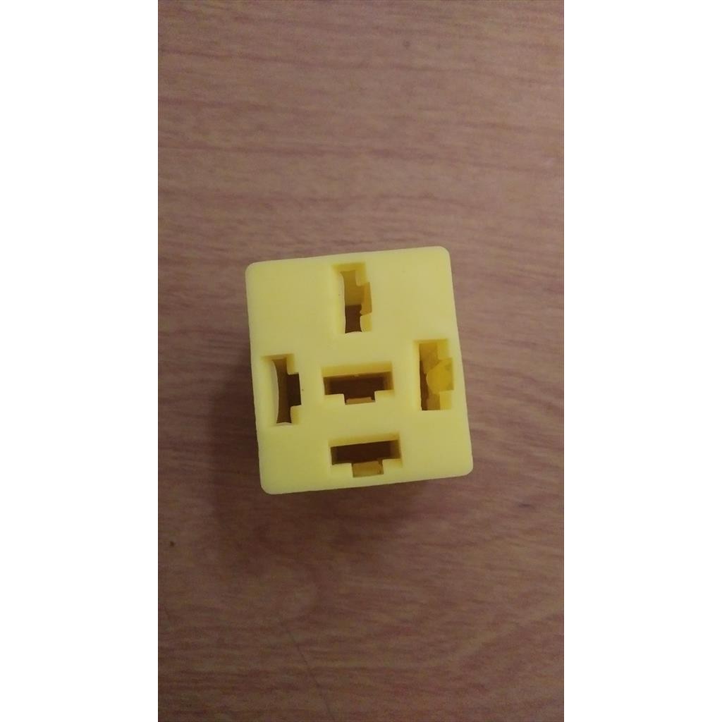 Rumah Socket Relay Kosong Kaki Pin 4 / 5 Kuning Loramo