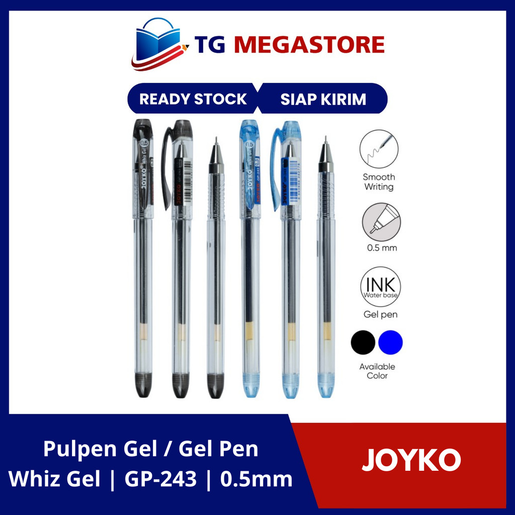 

Pulpen Gel Joyko Gel Pen Whiz Gel 0.5mm - GP-243