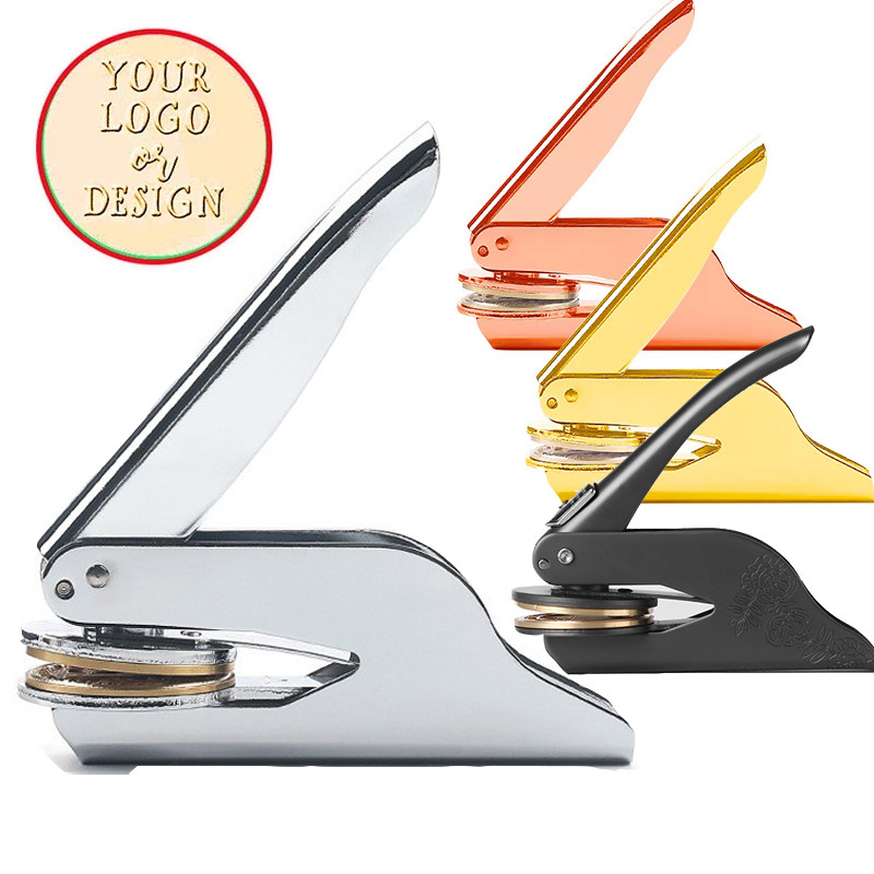 

Custom LOGO Embossed Stamp Personalized Customization Library Book Certificate Embossing Stamp Wedding Invita Letterhead Seal