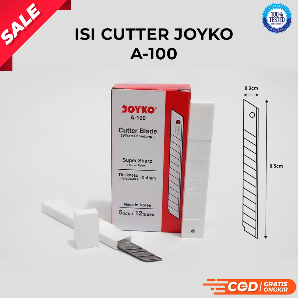 

Isi Cutter Kecil A-100 Joyko (pcs)