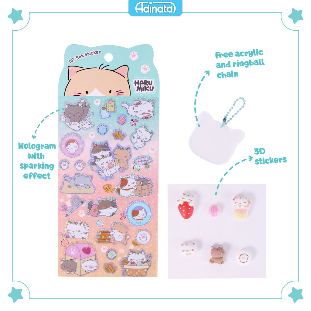 

Haru Miku DIY Set Stickers 2552-6124 / Stiker - Adinata