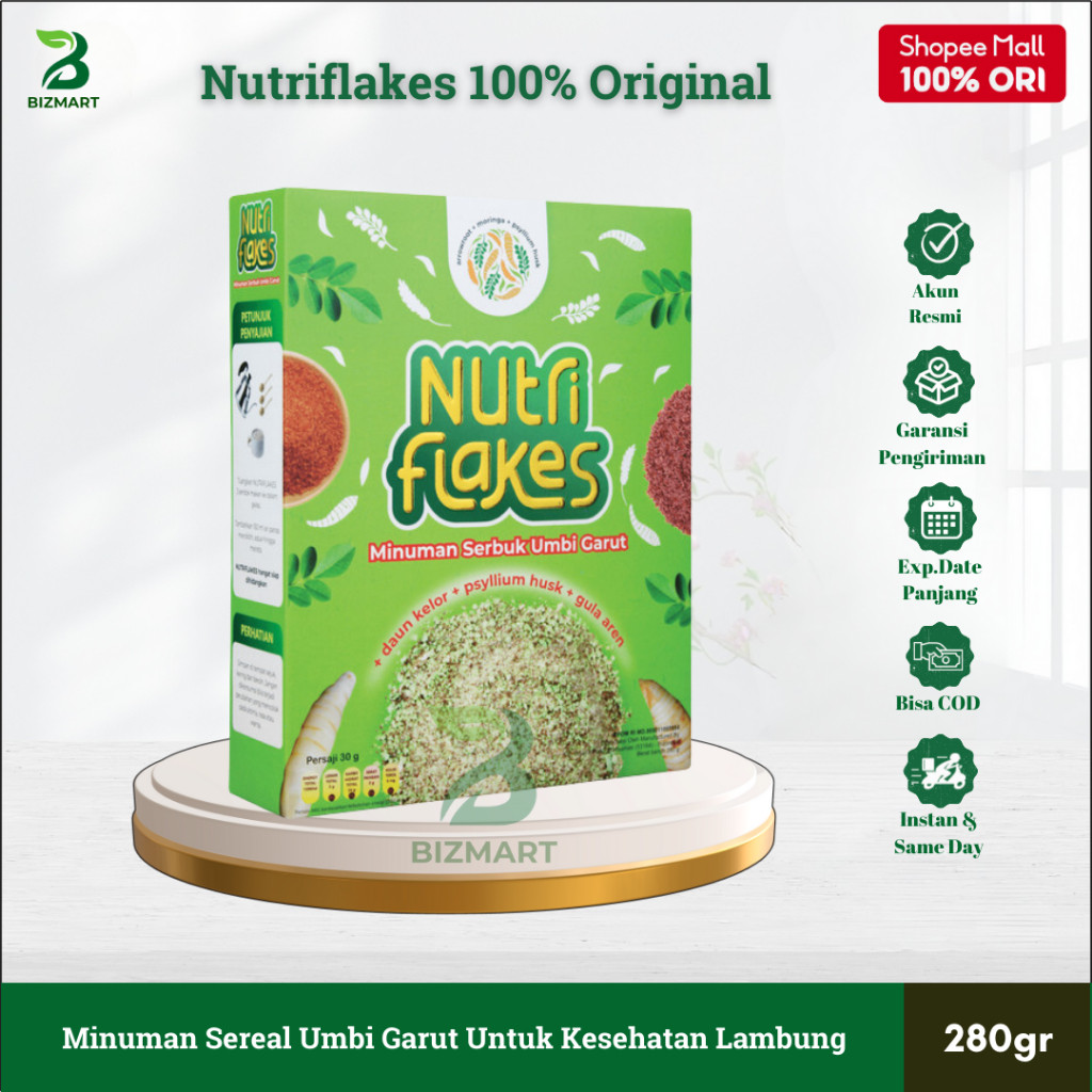 

Nutriflakes Sereal Umbi Garut Plus Daun Kelor Solusi Alami Atasi Maag Asam Lambung Mual Sesak Nafas