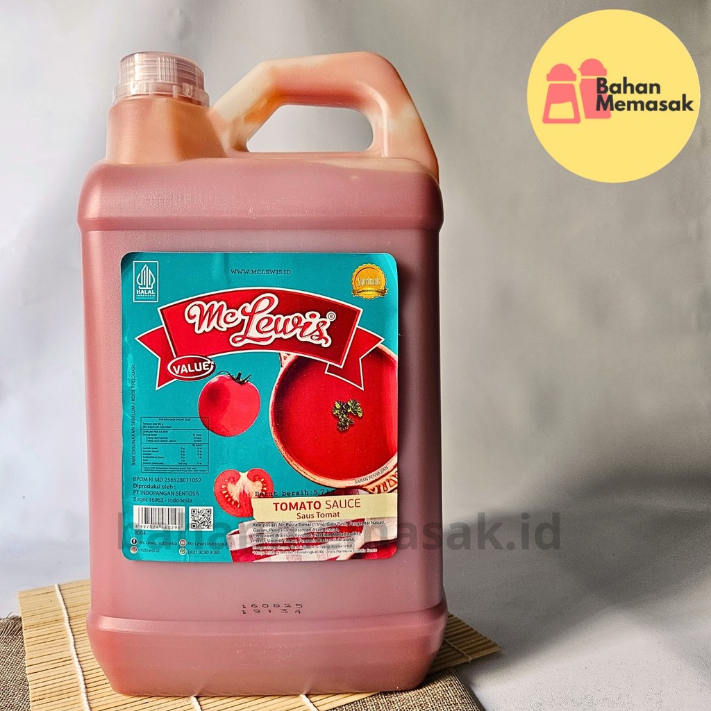 

Saus Tomat Mclewis Value Pack Tomato Sauce Jerigen 5,7 Kg