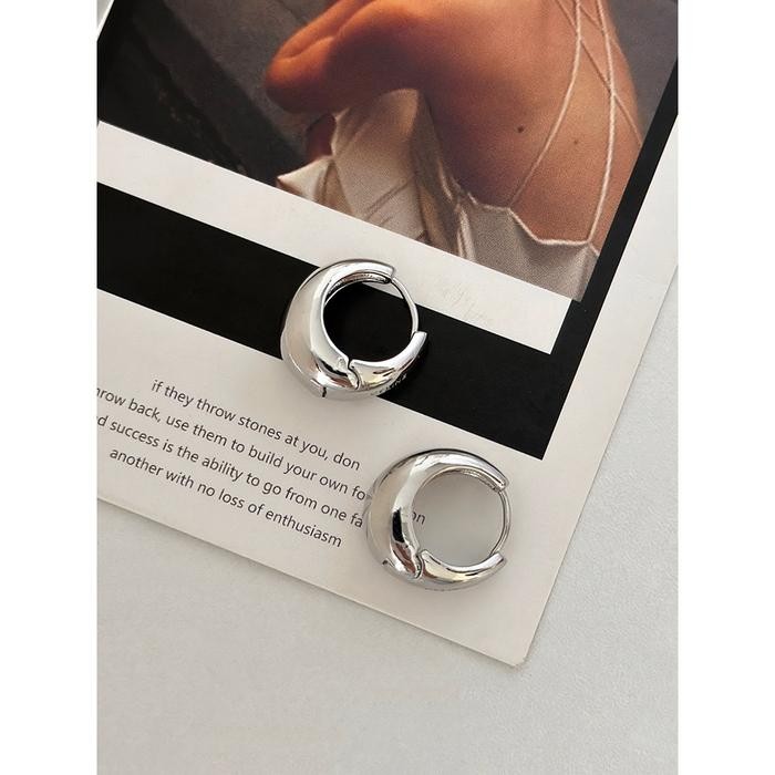 Jahida - Earrings Water Drop Anting Wanita Tindik Hijab Emas Perak Gold Silver Giwang Besar Simple L