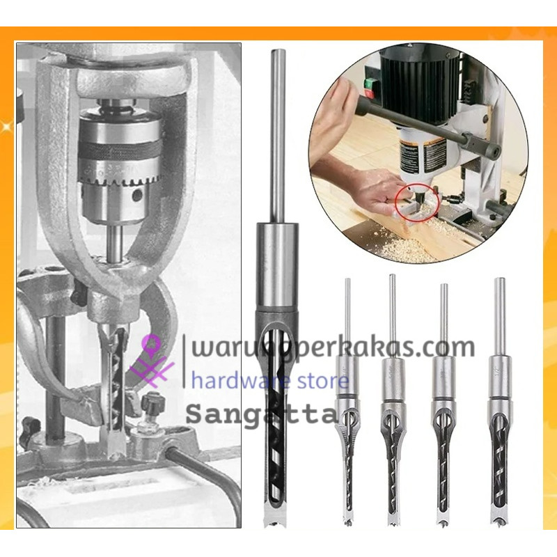 4pcs Mata Bor Bobok Kayu Pahat Mesin Square Drill Bit Mortise Tenon