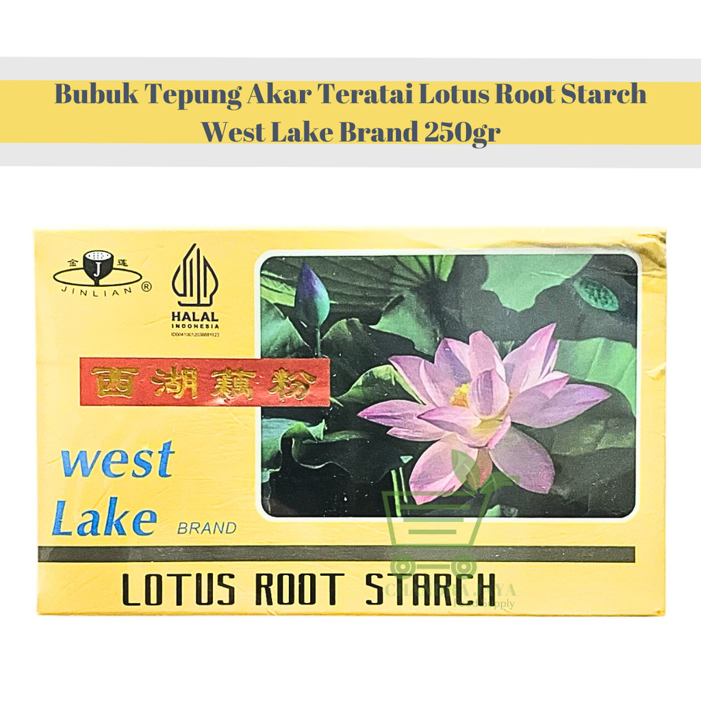 

Bubuk Tepung Akar Teratai Lotus Root Starch West Lake Brand 250gr