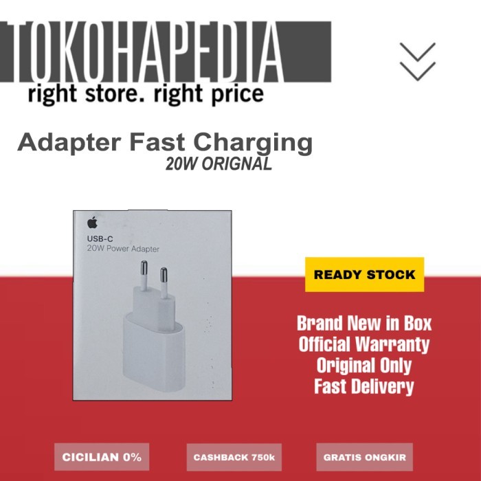 P R O M O ORIGINAL APPLE IPHONE 20W USB-C Power Adapter - ORIGINAL KAKI 3