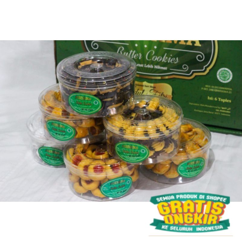 

Hampers Kue Lebaran Paket Hemat Dan Murah 1box 6 Toples/ New kado