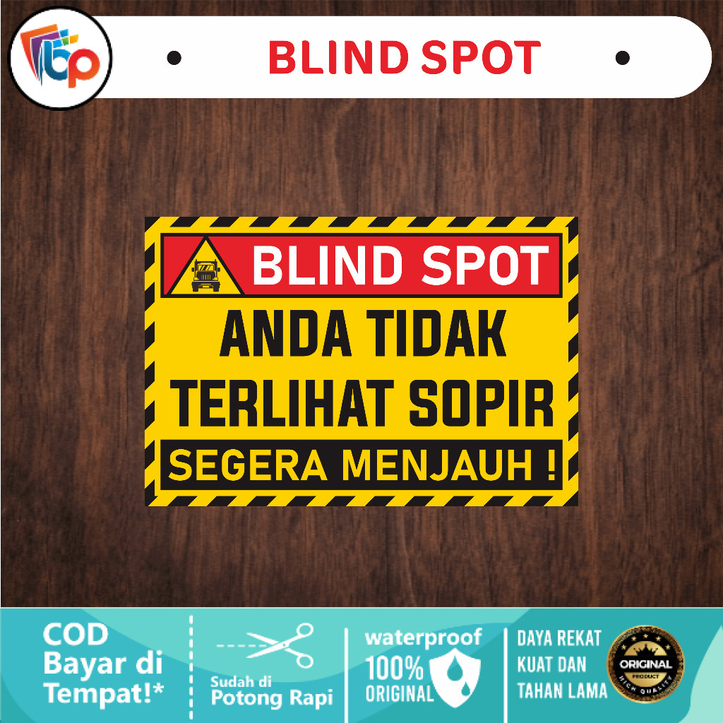 

Stiker Blind Spot Area Sticker Peringatan Bahaya Anda Tidak Terlihat / Blind Spot Peringatan