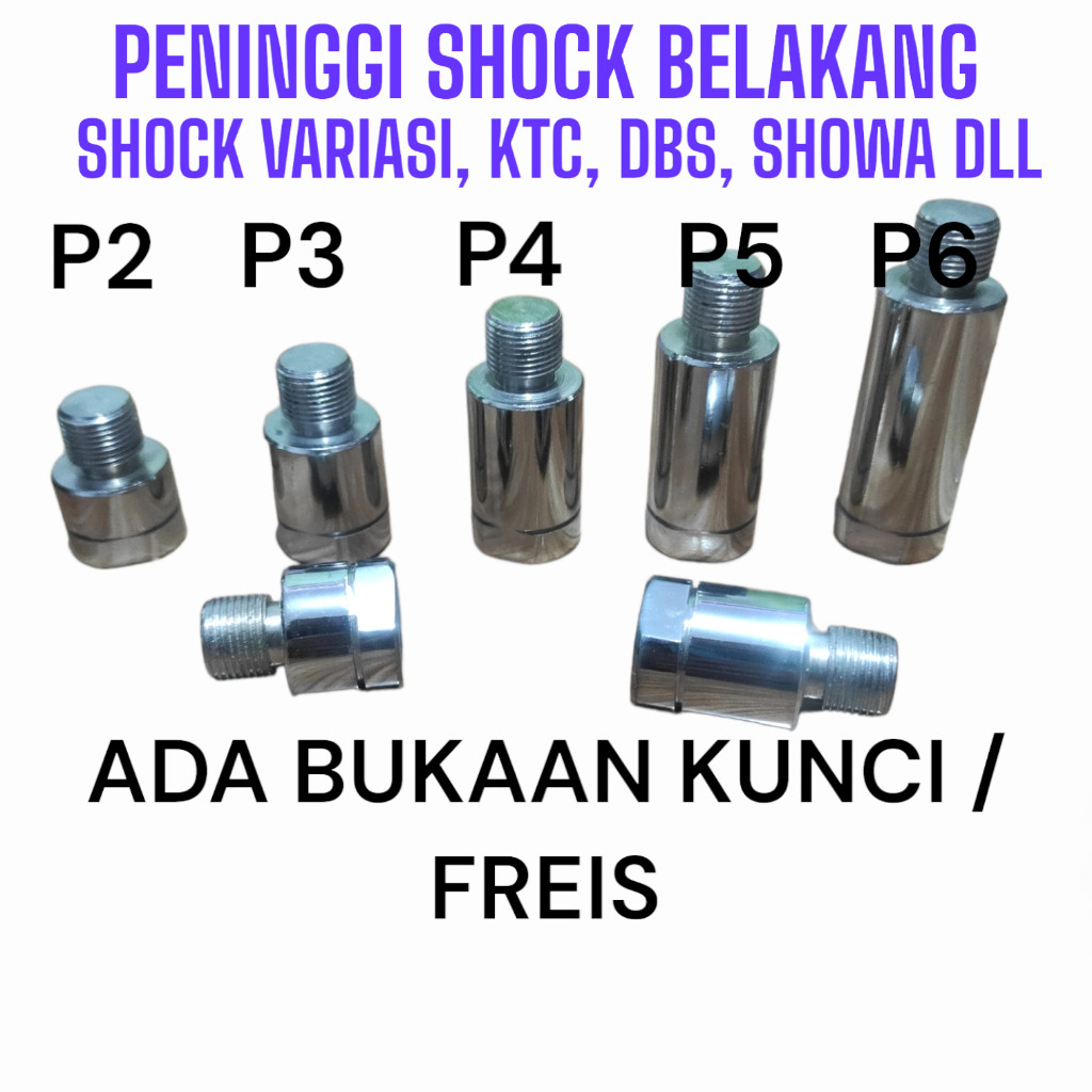 Peninggi Shock belakang Sambungan Shockbreaker belakang untuk shockbreaker tabung anting variasi, DR