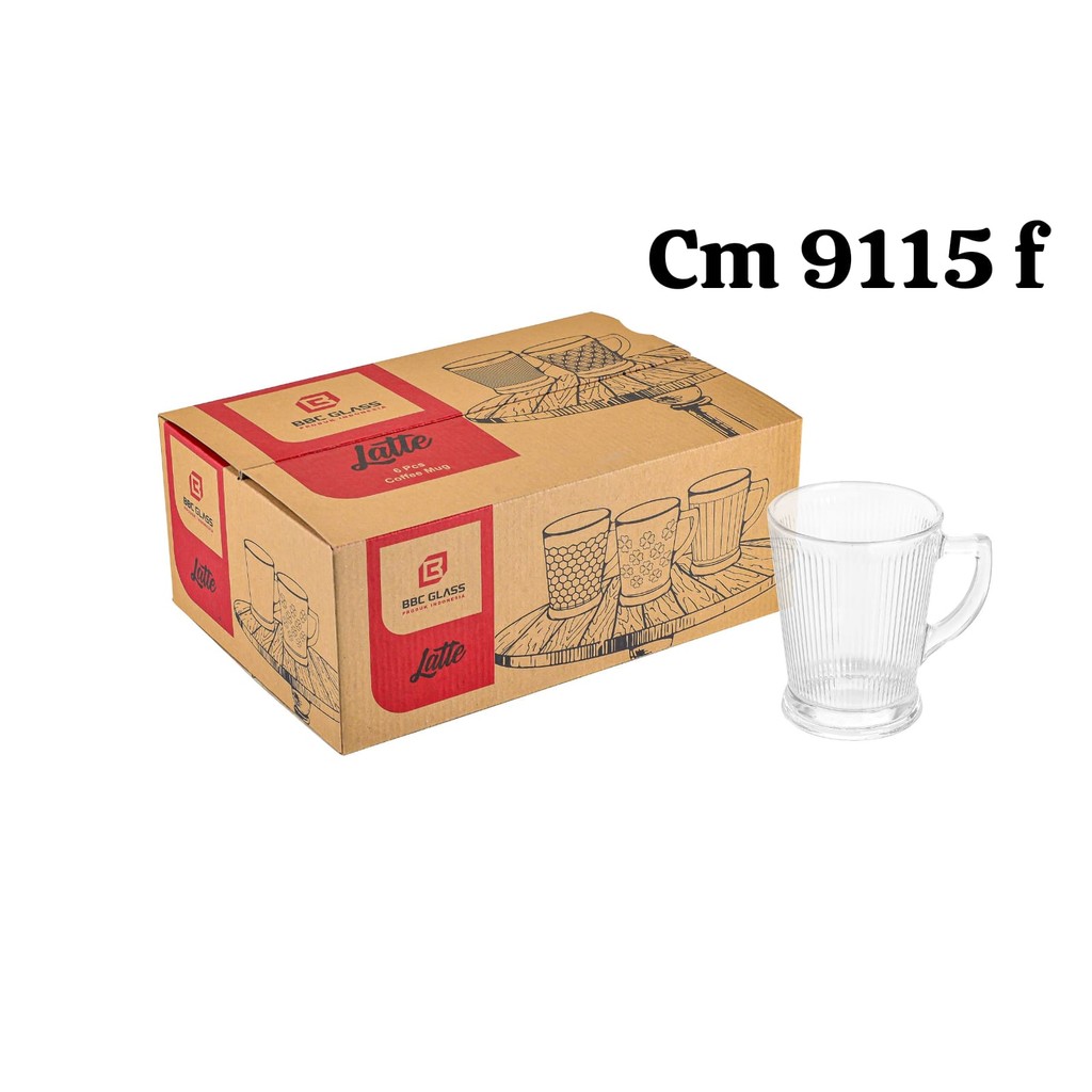 1 Lusin BBC Gelas teh gelas Set gelas minum kopi gelas kecil/ Gelas Air Harga Murah dengan Pegangan 