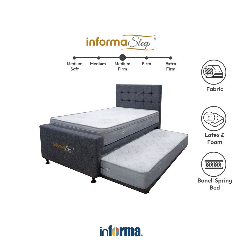 Informa Sleep 120x200 cm Buffel Kasur 4 In 1 - Abu-Abu Mattress Matras Kasur Tidur Perlengkapan Kama