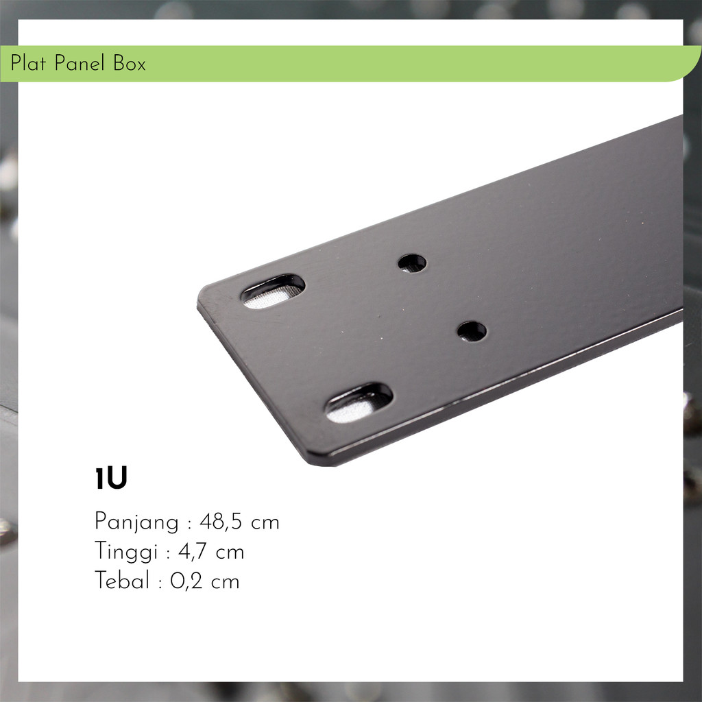 Panel Depan Box Power 1U 1 U Polos Tanpa Lubang Tanpa Sablon