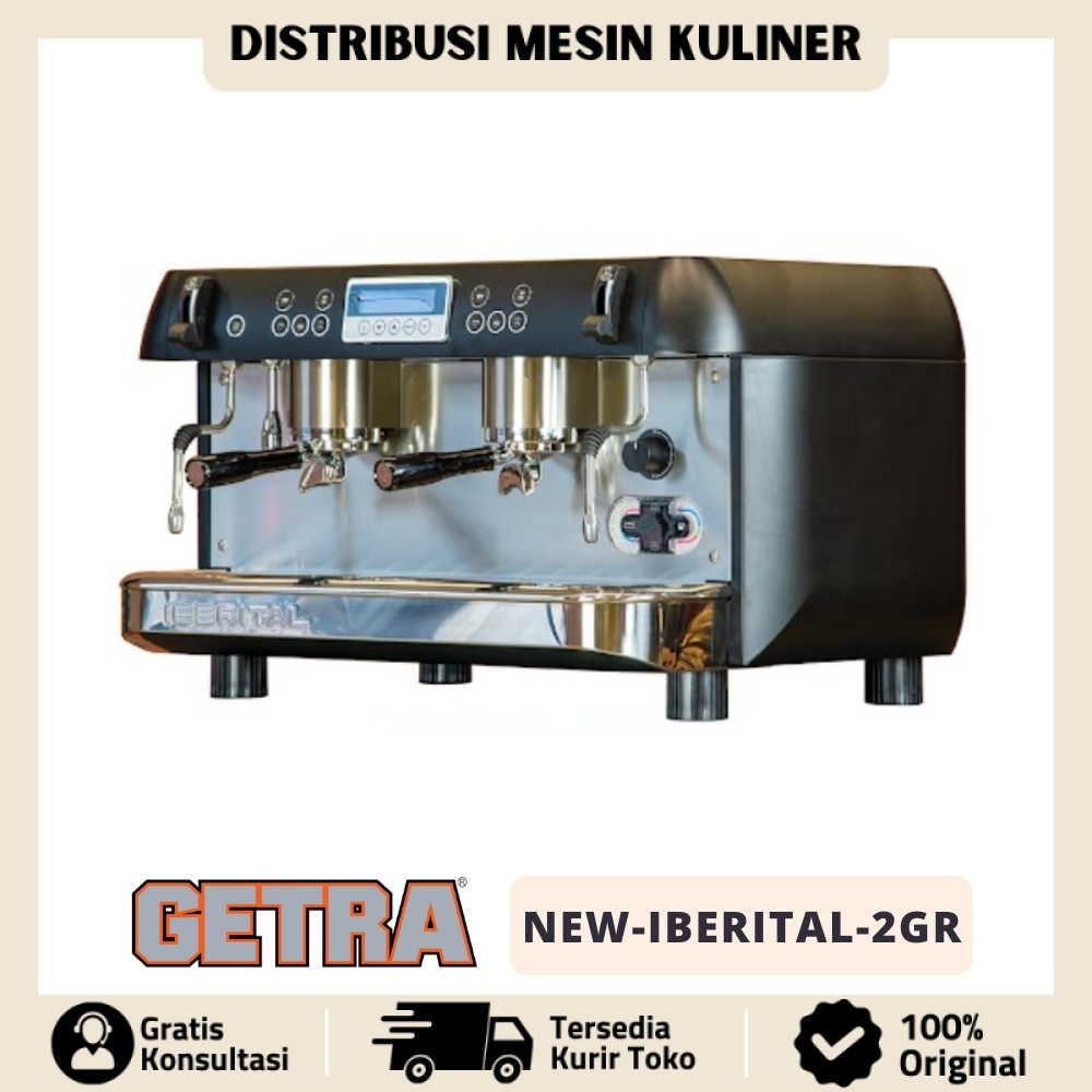 GETRA NEW IBERITAL NEW IBERITAL-2GR MESIN ESPRESSO MESIN PEMBUAT KOPI PROFESIONAL IB7 2GR