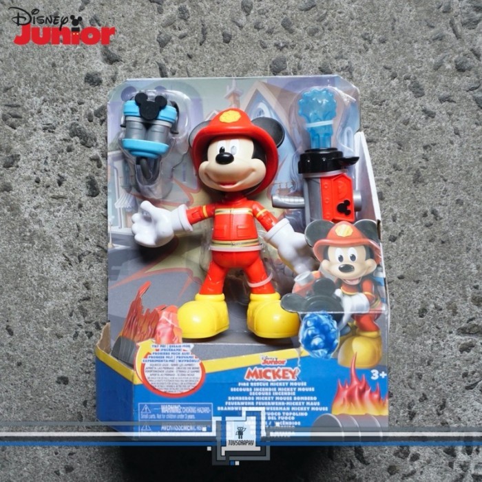 Disney Junior Mickey Mouse Fire Rescue Articulated Accessories Mainan Figure