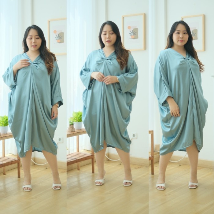 "SKY.LD" -  TERBARU DRESS KAFTAN BIGSIZE JUMBO 273 LEBARAN BIG SIZE SOFI - BLUE