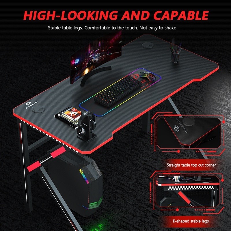 WY Meja Gaming Kursi Meja Komputer Besi Meja Kantor Minimalls Meja Kerja Serbaa Meja Kamar Tidur
