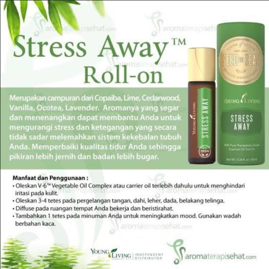 PROMO  essentials stress away roll on 10ml essential young oil living