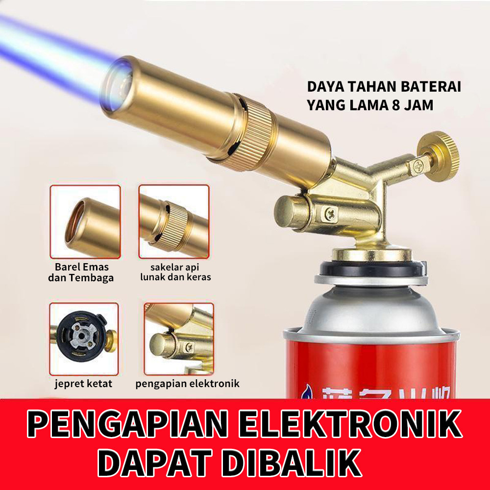 Kepala Gas Flame Gun Torch kuningan pemantik kepala Torch Gun Gas Portable Kuningan Pemantik