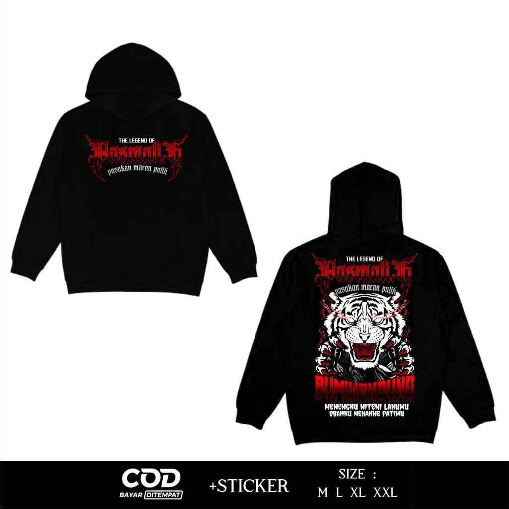 Hoodie PSCP The Legend Of Pasmatih Bumi Kandung Desain Kekinian Sablon Menggunakan Sablon DTF Yang R