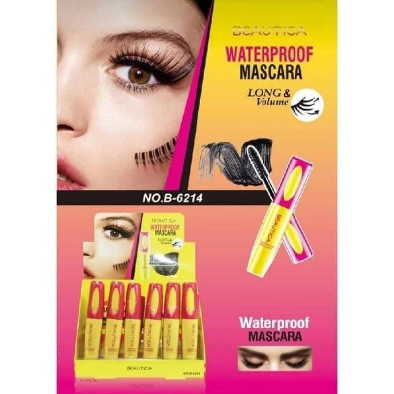 BEAUTICA WATERPROOF MASCARA LONG & VOLUME  A-B-6214 Kuning